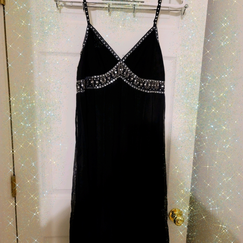 Gorg. ICE spaghetti strap jeweled cocktail dress